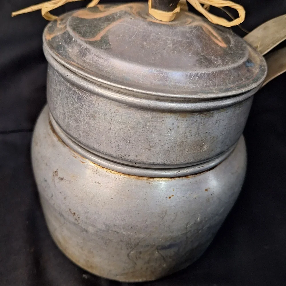 Vintage Wear-Ever Aluminum Double Boiler 3 Piece Set Candy Making‎ Pot USA Made